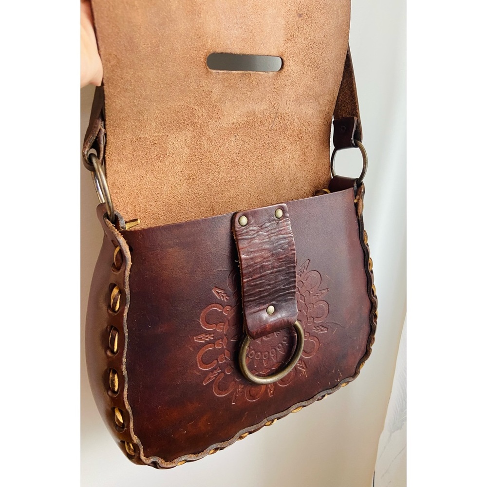 70s Vintage Boho Leather Bag - Picture 10 of 10